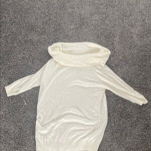 Express Cream Cowl Neck Sweater